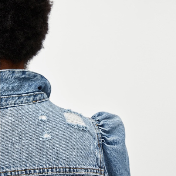 Zara Cropped Denim Jacket - Picture 6 of 7